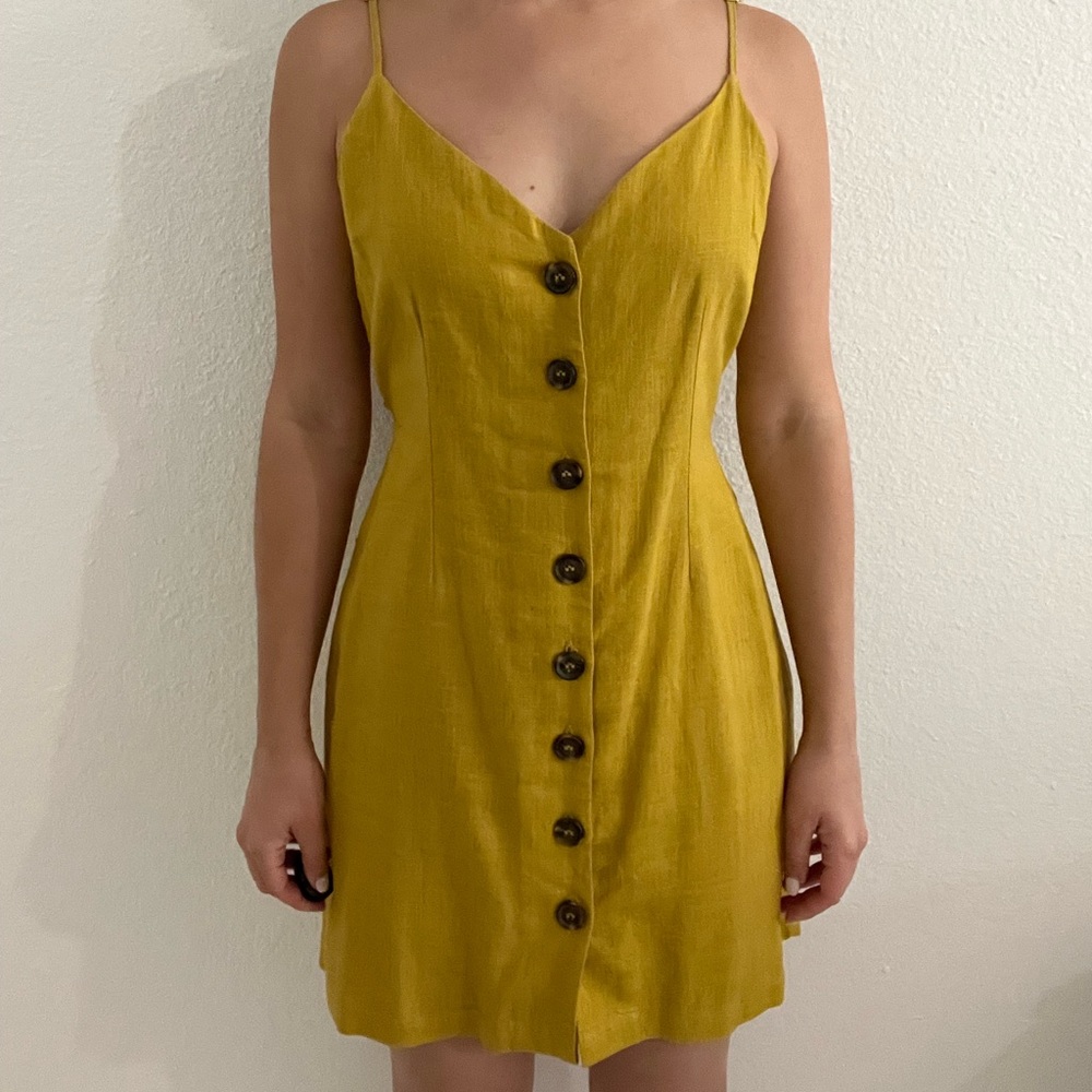 Forever 21 Yellow Mini Dress